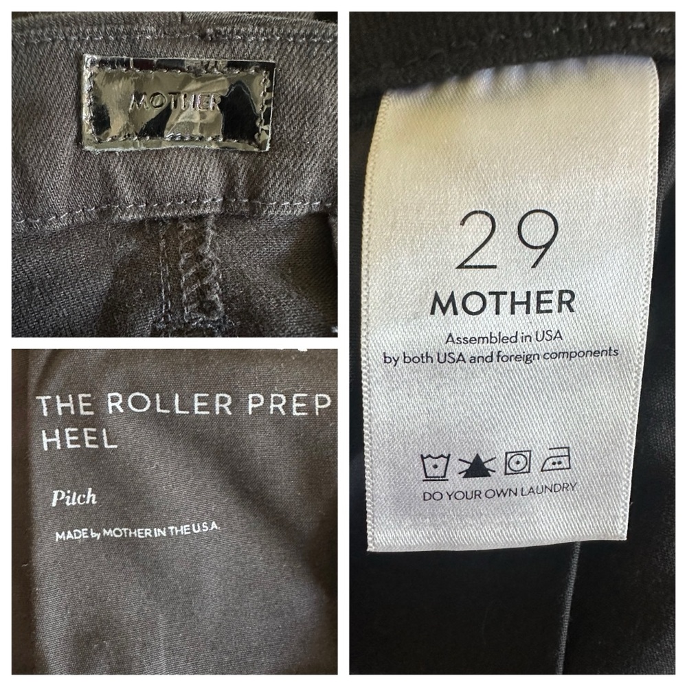 MOTHER The Roller Prep in Pitch Wide Leg Trouser Jeans 29x28 - Picture 5 of 9